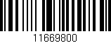 Código de barras (EAN, GTIN, SKU, ISBN): '11669800'