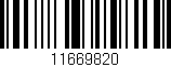 Código de barras (EAN, GTIN, SKU, ISBN): '11669820'