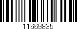 Código de barras (EAN, GTIN, SKU, ISBN): '11669835'