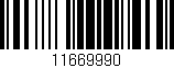 Código de barras (EAN, GTIN, SKU, ISBN): '11669990'