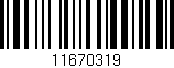 Código de barras (EAN, GTIN, SKU, ISBN): '11670319'