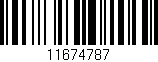 Código de barras (EAN, GTIN, SKU, ISBN): '11674787'