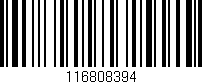Código de barras (EAN, GTIN, SKU, ISBN): '116808394'