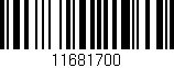 Código de barras (EAN, GTIN, SKU, ISBN): '11681700'