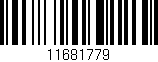 Código de barras (EAN, GTIN, SKU, ISBN): '11681779'
