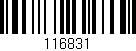Código de barras (EAN, GTIN, SKU, ISBN): '116831'
