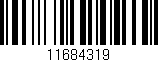 Código de barras (EAN, GTIN, SKU, ISBN): '11684319'