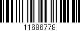 Código de barras (EAN, GTIN, SKU, ISBN): '11686778'