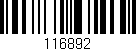 Código de barras (EAN, GTIN, SKU, ISBN): '116892'