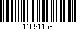 Código de barras (EAN, GTIN, SKU, ISBN): '11691158'