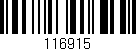 Código de barras (EAN, GTIN, SKU, ISBN): '116915'