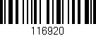 Código de barras (EAN, GTIN, SKU, ISBN): '116920'