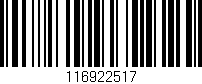 Código de barras (EAN, GTIN, SKU, ISBN): '116922517'