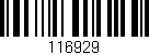 Código de barras (EAN, GTIN, SKU, ISBN): '116929'