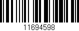Código de barras (EAN, GTIN, SKU, ISBN): '11694598'