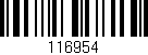 Código de barras (EAN, GTIN, SKU, ISBN): '116954'
