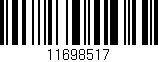 Código de barras (EAN, GTIN, SKU, ISBN): '11698517'
