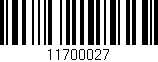 Código de barras (EAN, GTIN, SKU, ISBN): '11700027'