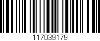 Código de barras (EAN, GTIN, SKU, ISBN): '117039179'
