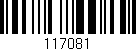 Código de barras (EAN, GTIN, SKU, ISBN): '117081'