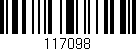 Código de barras (EAN, GTIN, SKU, ISBN): '117098'