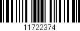 Código de barras (EAN, GTIN, SKU, ISBN): '11722374'