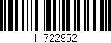 Código de barras (EAN, GTIN, SKU, ISBN): '11722952'