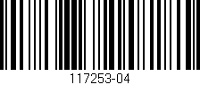 Código de barras (EAN, GTIN, SKU, ISBN): '117253-04'