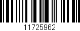 Código de barras (EAN, GTIN, SKU, ISBN): '11725962'