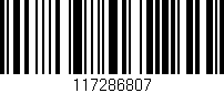 Código de barras (EAN, GTIN, SKU, ISBN): '117286807'