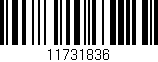 Código de barras (EAN, GTIN, SKU, ISBN): '11731836'