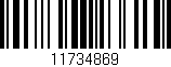 Código de barras (EAN, GTIN, SKU, ISBN): '11734869'