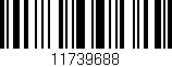 Código de barras (EAN, GTIN, SKU, ISBN): '11739688'