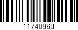 Código de barras (EAN, GTIN, SKU, ISBN): '11740960'