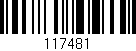 Código de barras (EAN, GTIN, SKU, ISBN): '117481'
