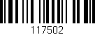 Código de barras (EAN, GTIN, SKU, ISBN): '117502'