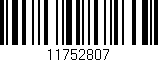 Código de barras (EAN, GTIN, SKU, ISBN): '11752807'