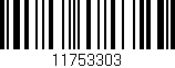 Código de barras (EAN, GTIN, SKU, ISBN): '11753303'