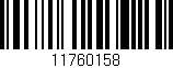 Código de barras (EAN, GTIN, SKU, ISBN): '11760158'