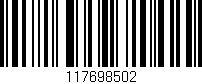 Código de barras (EAN, GTIN, SKU, ISBN): '117698502'