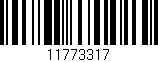 Código de barras (EAN, GTIN, SKU, ISBN): '11773317'