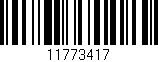 Código de barras (EAN, GTIN, SKU, ISBN): '11773417'