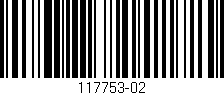 Código de barras (EAN, GTIN, SKU, ISBN): '117753-02'