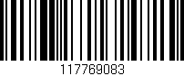 Código de barras (EAN, GTIN, SKU, ISBN): '117769083'