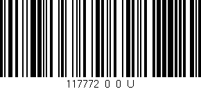 Código de barras (EAN, GTIN, SKU, ISBN): '117772_0_0_U'