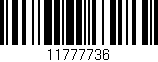 Código de barras (EAN, GTIN, SKU, ISBN): '11777736'