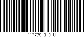Código de barras (EAN, GTIN, SKU, ISBN): '117779_0_0_U'