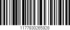 Código de barras (EAN, GTIN, SKU, ISBN): '1177930265928'