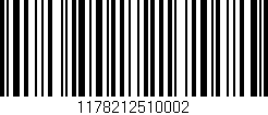 Código de barras (EAN, GTIN, SKU, ISBN): '1178212510002'
