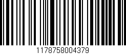 Código de barras (EAN, GTIN, SKU, ISBN): '1178758004379'